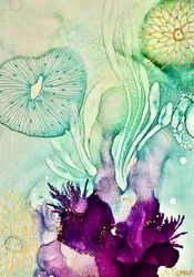 Una barriera corallina sottomarina dai colori vivaci