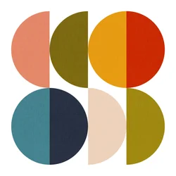 Giochi di colori geometrici della metà del secolo 2