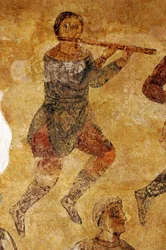Musicisti e acrobati (dettaglio)