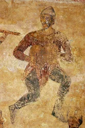Musicisti e acrobati (dettaglio)