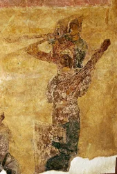 Musicisti e acrobati (dettaglio)
