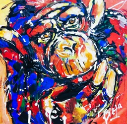 Ritratto colorato di un cane