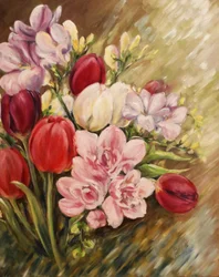 Bouquet primaverile dai colori vivaci