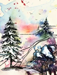 Bagliore invernale colorato