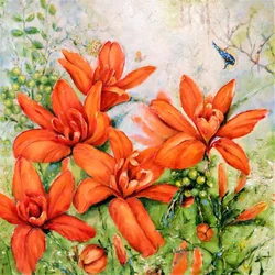 Fiori di un arancione vivace