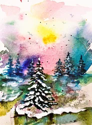 Una foresta invernale piena di vita