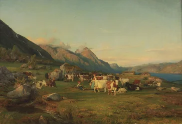 Paesaggio con mucche