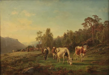 Paesaggio con mucche