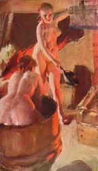 Ragazze di Dalarna che fanno il bagno, 1908, 1931