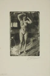 Anna che si pettina