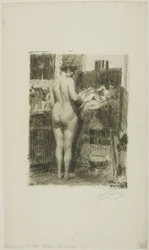 Modella davanti al Quadro