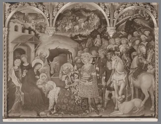 Riproduzione fotografica del dipinto Adorazione dei Magi di Gentile da Fabriano