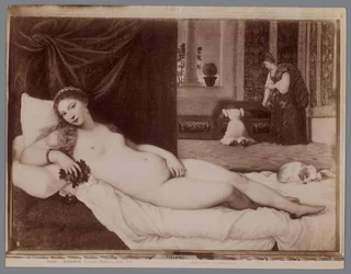 Fotoreproduzione del dipinto la Venere di Urbino di Tiziano