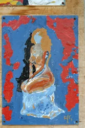 FEMMINA NUDA IN GINOCCHIO