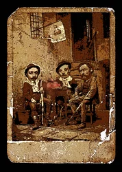 ALLA RICERCA DI UN BUON BICCHIERE, 2002 (Pittura digitale)