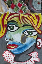 OUTRAGE TO PICASSO, 2012 (acrilico su tela di juta tesa su telaio di legno)