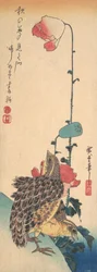 Una coppia di quaglie e papaveri, ca. 1835