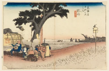 Sala da Tè di Fukuroi, nelle Cinquantatré Stazioni della Strada Tokaido (Tokaido Gojusan Tsugi-no Uchi)