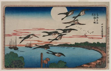 Luna Piena su Takanawa, dalla serie Luoghi Famosi nella Capitale Orientale, c. 1831