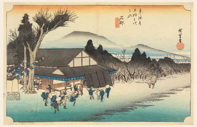 Ishibe (Megawa Sato), nelle Cinquantatré stazioni della strada Tokaido (Tokaido Gojusan Tsugi-no Uchi)