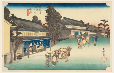 Narumi, Un Luogo Famoso per i Suoi Tessuti, nelle Cinquantatré Stazioni della Strada Tokaido