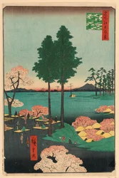 Scogliera di Suwa, Nippori dalla serie Cento vedute famose di Edo