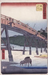 #39 Okazaki - Da «Vedute del Tokaido, la strada nazionale da Tokyo a Kyoto»