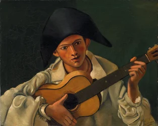 Busto di Arlecchino con chitarra