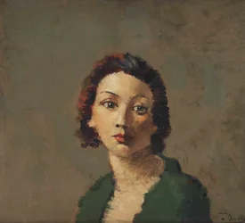 La rossa con il corpetto verde