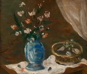 Natura morta con fiori - Vase bleu