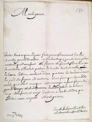 Lettera di Le Nôtre al Grand Condé