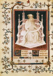 Il profeta Isaia, miniatura dal Salterio, di Andre Beauneveu per il Duca di Berry, manoscritto, Francia