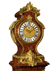 Dettaglio di un regolatore a quarti di Regence, il movimento di Thuret, c.1720