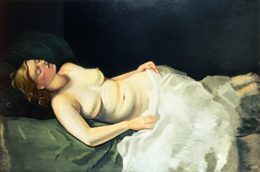 Bionda nuda che dorme