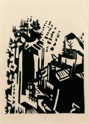 Pescatori, 1940 circa (xilografia)