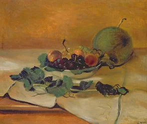 Melone e frutta, 1927 circa (olio su tela)