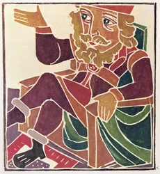 Pantagruel che pronuncia il suo giudizio ("La Sentence") nella complessa vicenda tra due Seigneurs, illustrazione da un