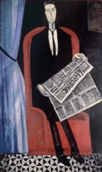 Ritratto di un uomo con un giornale