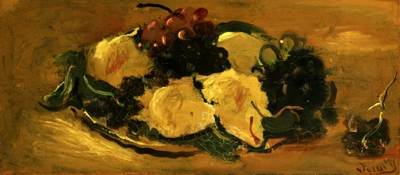 Natura morta con frutta, 1925 circa (olio su carta)