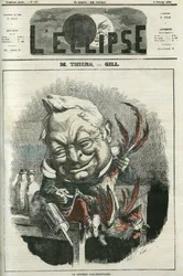 Adolphe Thiers (1797-1877), storico e politico francese. Copertina in 