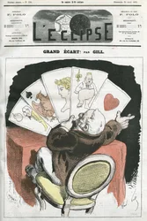 Grande diffusione! , caricatura sul governo del Presidente Adolphe Thiers (1797-1877). Copertina in “L