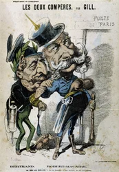 Caricatura su Napoleone III e Bismarck - di Gill, in 