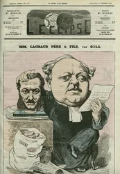 Caricatura di Charles Lachaud (1817-1882), avvocato francese. Copertina di "L