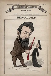 Caricatura di Charles Beauquier politico francese 1833 - 1916 da 