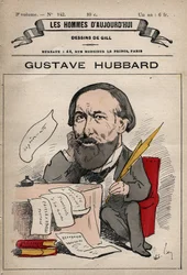 Caricatura di Nicolas Gustave Hubbard (1828-1888) economista politico inglese da 