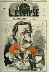Champfleury, Jules Husson detto (1821-1889), critico e romanziere francese. Copertina in "L