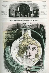 Christine Nilsson nel ruolo di Ophelie (1843- circa 1880) cantante d
