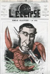 Emile Ollivier, politico francese. Copertina in 
