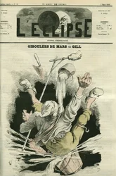 Giboulées di marzo, illustrazione di un uomo che cade in un secchio. Copertina in "L