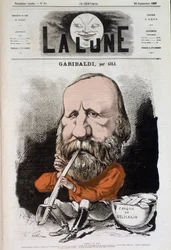 Giuseppe Garibaldi (1807-1882), inno alla pace - di Gill, in 